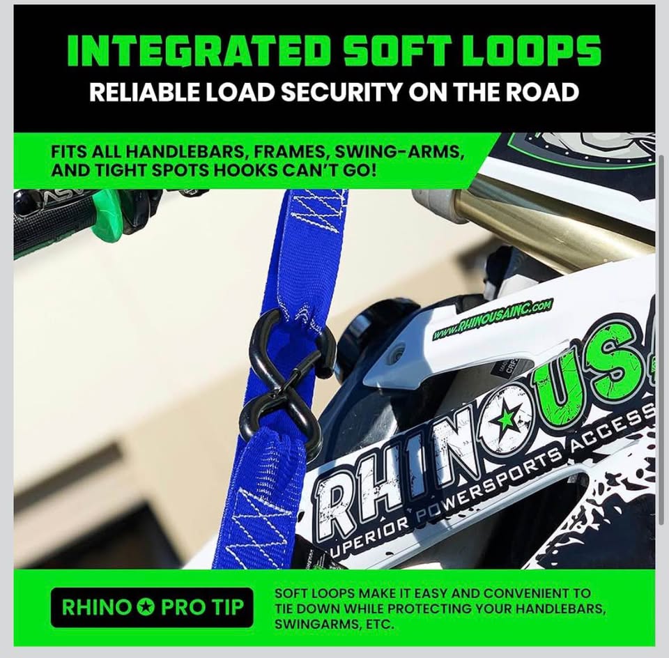 Rhino USA Motorcycle Tie Down Straps