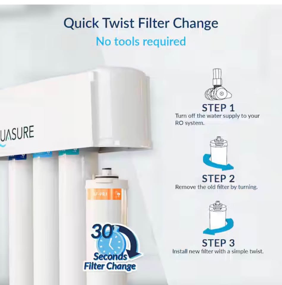 Premier Series 75 GPD RO Water Filter System w/ Chrome Faucet