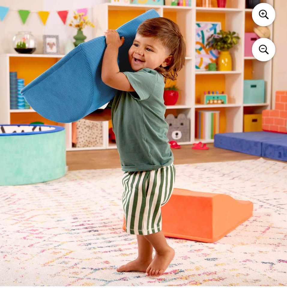 Battat Squishy Stack Rollers 3 Foam Multicolor Indoor Play Shapes, Toddler and Preschool Toys