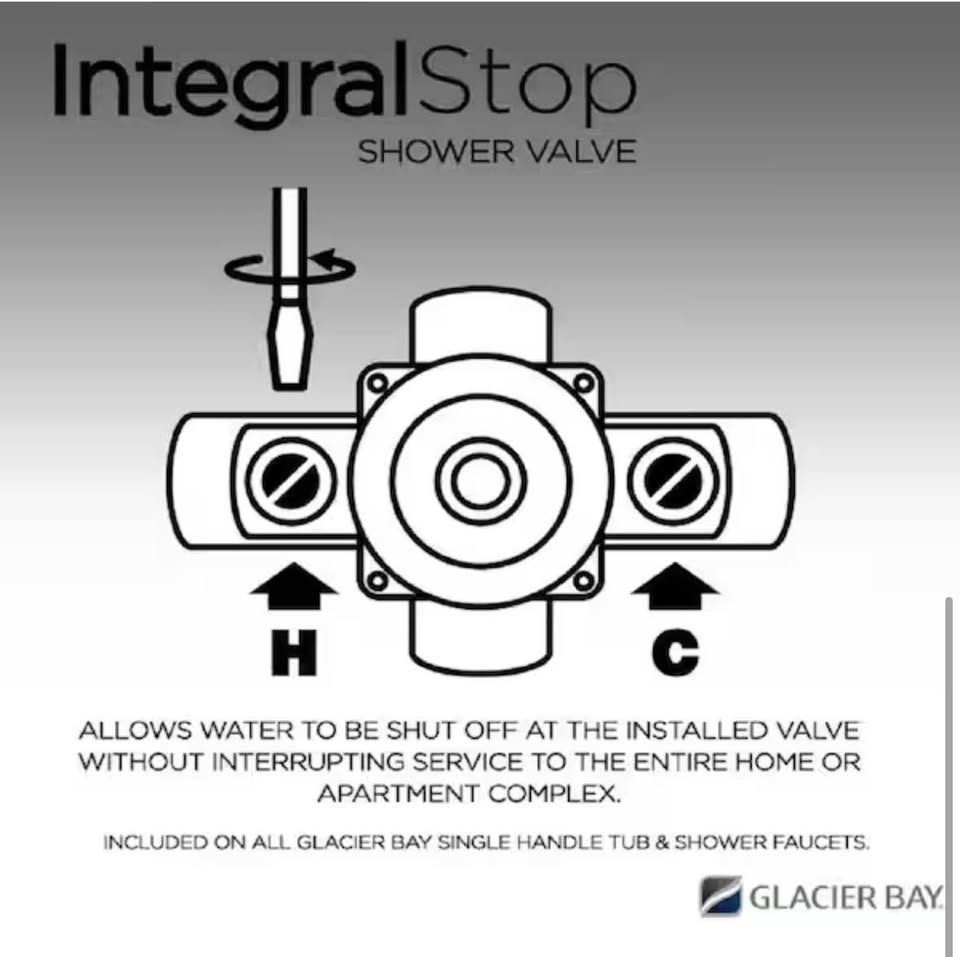Glacier Bay Irena Chrome Tub & Shower Faucet Set 6-Spray w/ Valve