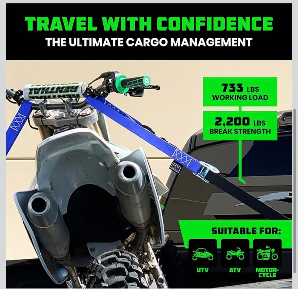 Rhino USA Motorcycle Tie Down Straps