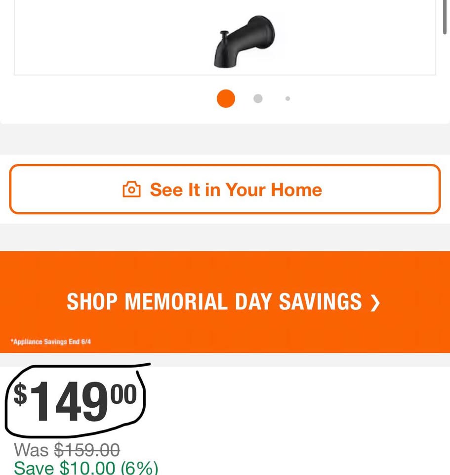 Glacier Bay Oswell Matte Black Tub & Shower Faucet Set