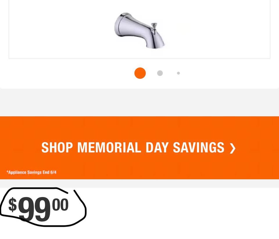 Glacier Bay Irena Chrome Tub & Shower Faucet Set 6-Spray w/ Valve