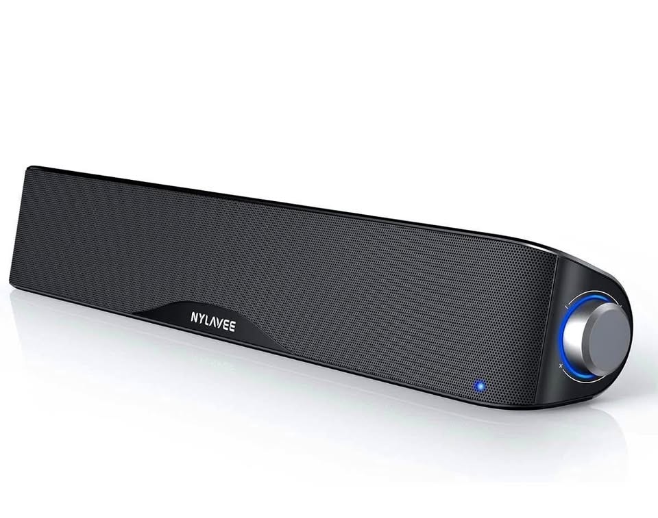 Bluetooth HiFi Computer Sound Bar with USB Power & 3.5mm Aux for PC/Laptop/Phones/Game Consoles