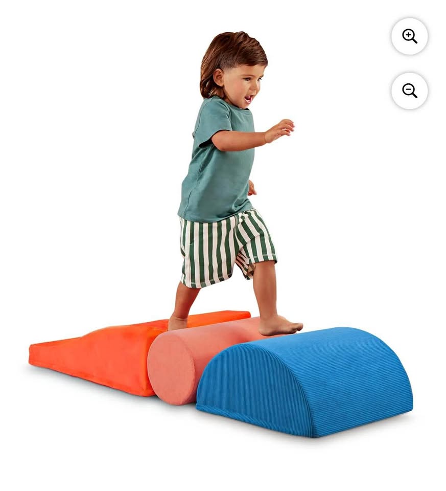 Battat Squishy Stack Rollers 3 Foam Multicolor Indoor Play Shapes, Toddler and Preschool Toys