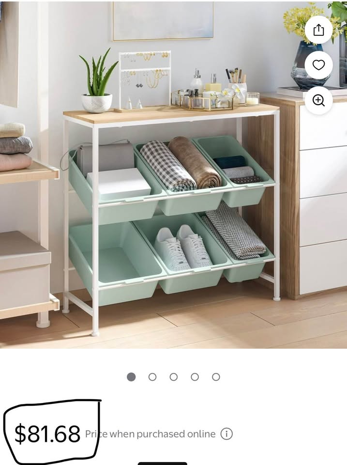 Seville Classics 6-Bin Organizer, 32.5" W x 14.23" D x 30.51" H