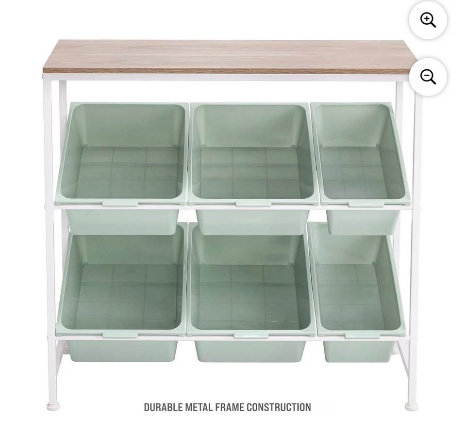 Seville Classics 6-Bin Organizer, 32.5" W x 14.23" D x 30.51" H