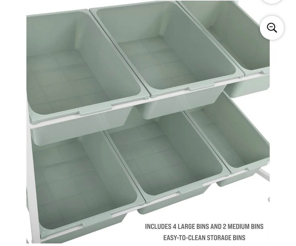 Seville Classics 6-Bin Organizer, 32.5" W x 14.23" D x 30.51" H