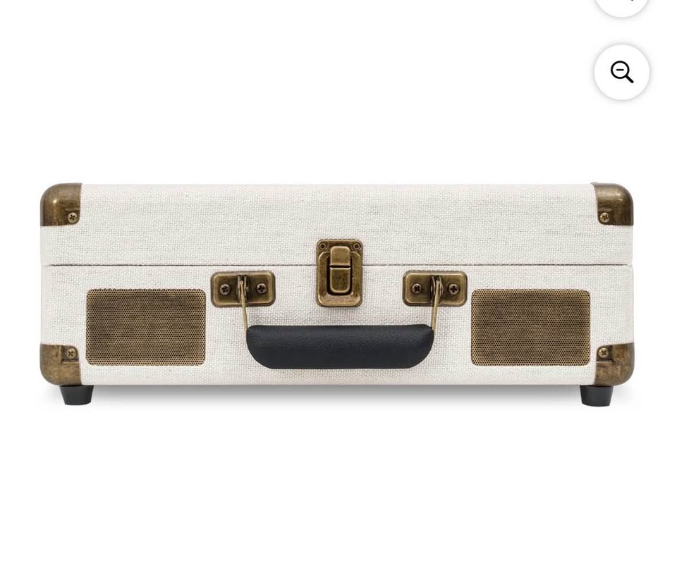 Victrola Venture Bluetooth Suitcase Record Player – Oak, 3-Speed