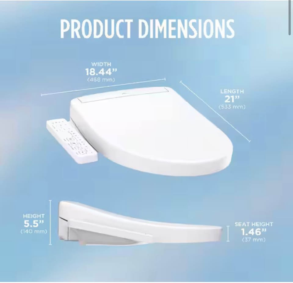 Shop TOTO S2 Washlet Electric Heated Bidet Seat for Elongated Toilet in Cotton White