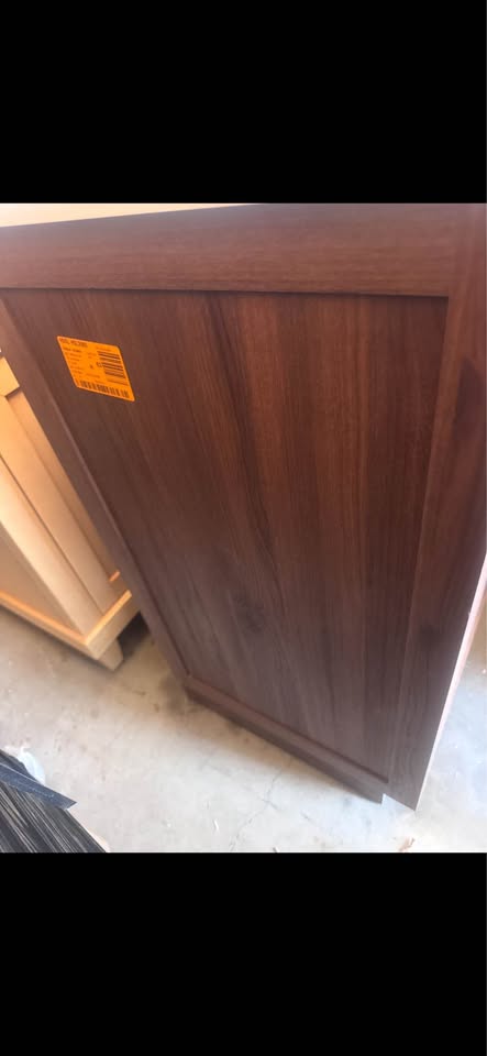 Glacier Bay Huckleberry 24” Spiced Walnut Bathroom Vanity w/ White Stone Top