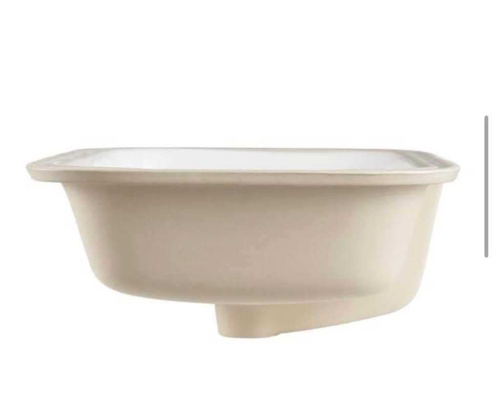 Glacier Bay 21 in. Rectangular Vitreous China Bathroom Sink in White