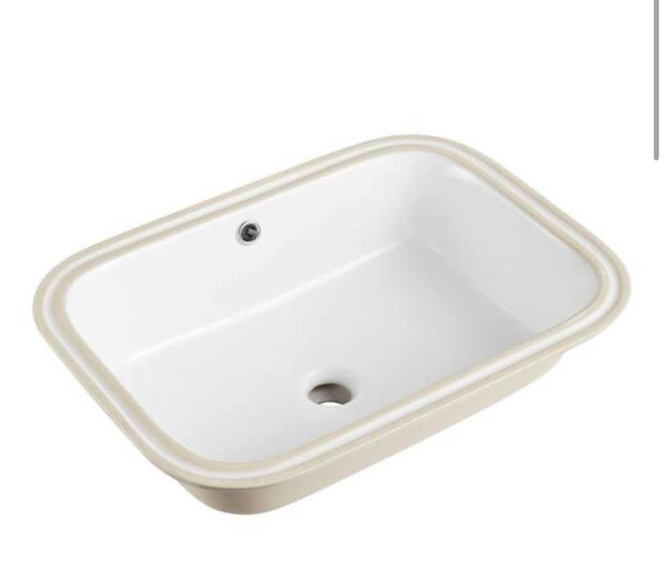 Glacier Bay 21 in. Rectangular Vitreous China Bathroom Sink in White