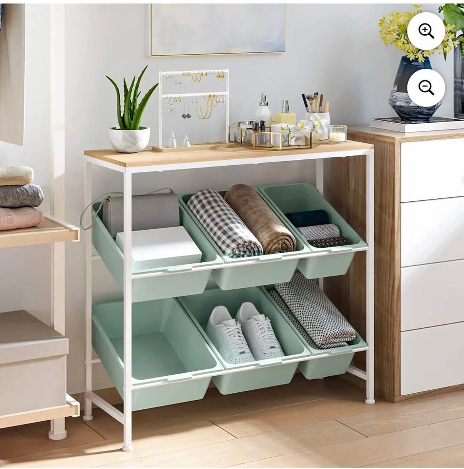 Seville Classics 6-Bin Organizer, 32.5" W x 14.23" D x 30.51" H