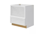 Hampton Bay Avondale 30” Shaker Microwave Base Cabinet – Alpine White