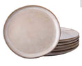 Numhew Cappuccino Reactive Glaze Stoneware Plates Set of 6