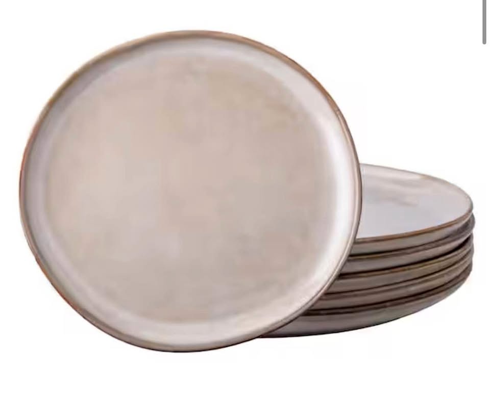 Numhew Cappuccino Reactive Glaze Stoneware Plates Set of 6