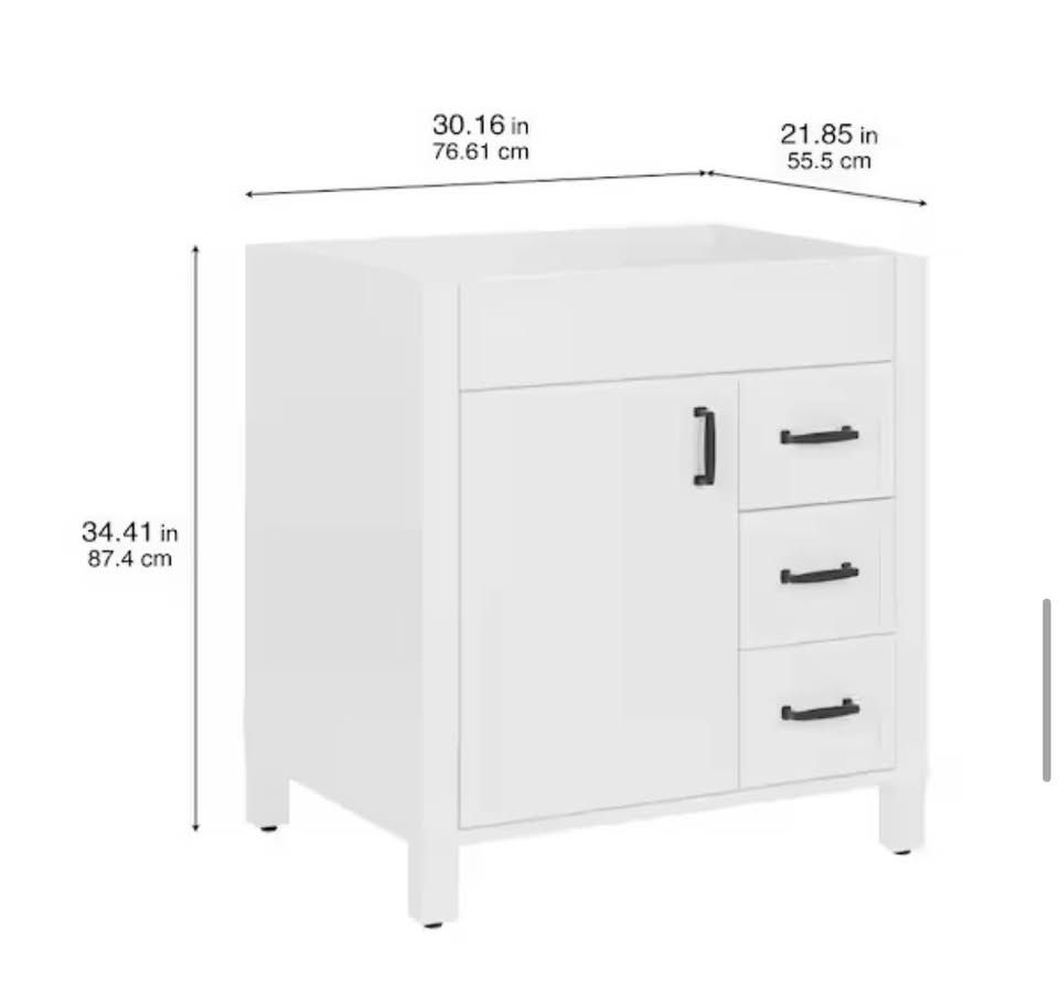 Home Decorators Collection Winsome 30 in. Freestanding Bath Vanity Cabinet