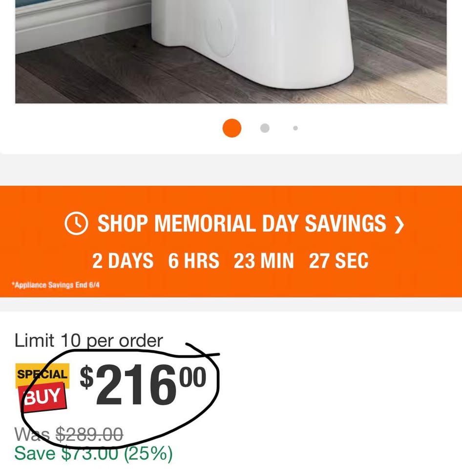 Hanikes Dual Flush One-Piece Round Toilet with Soft Close Seat White