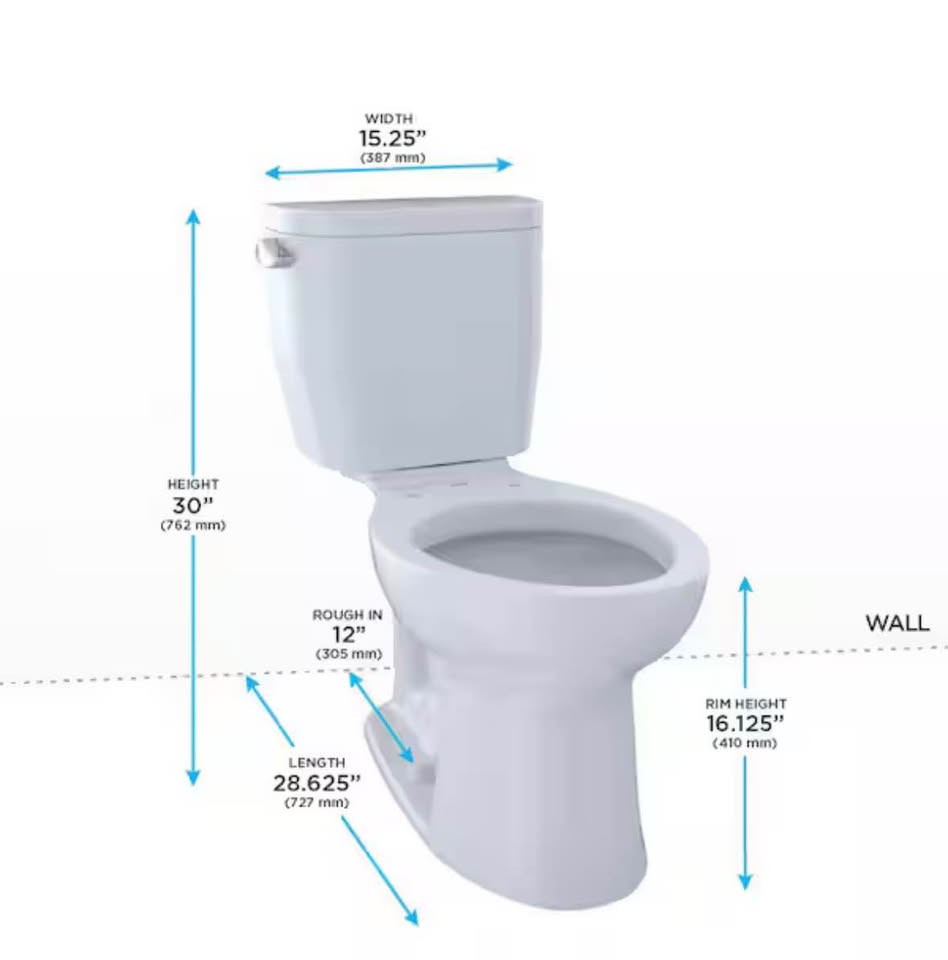 TOTO Entrada Elongated Toilet Bowl Only