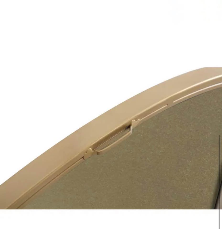 Brass 32 in. W x 32 in. H Round Vanity Mirror