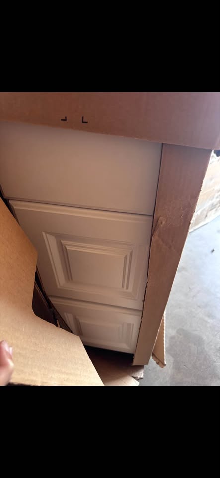 Hampton Bay 12” 3-Drawer Bathroom Cabinet Satin White
