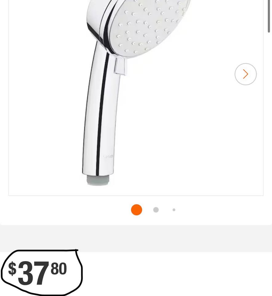 GROHE Tempesta 4 in. 2-Spray Handheld Shower Head Chrome