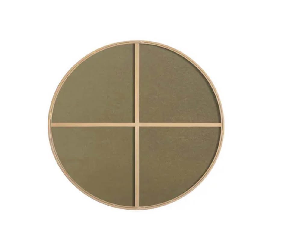 Brass 32 in. W x 32 in. H Round Vanity Mirror