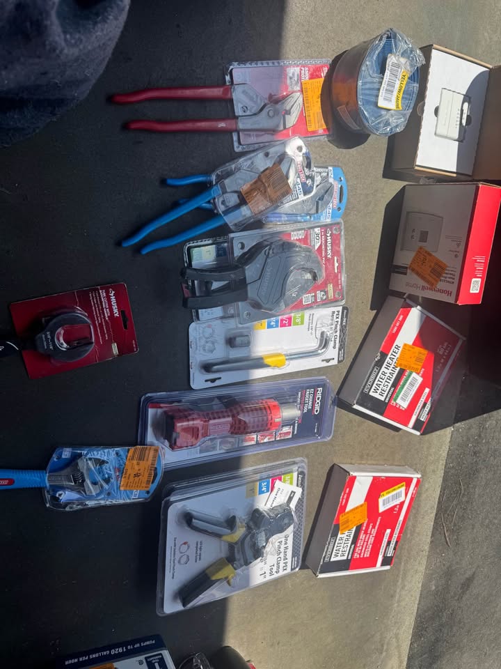 Plumbing Tools & Parts Bundle – $15 Each