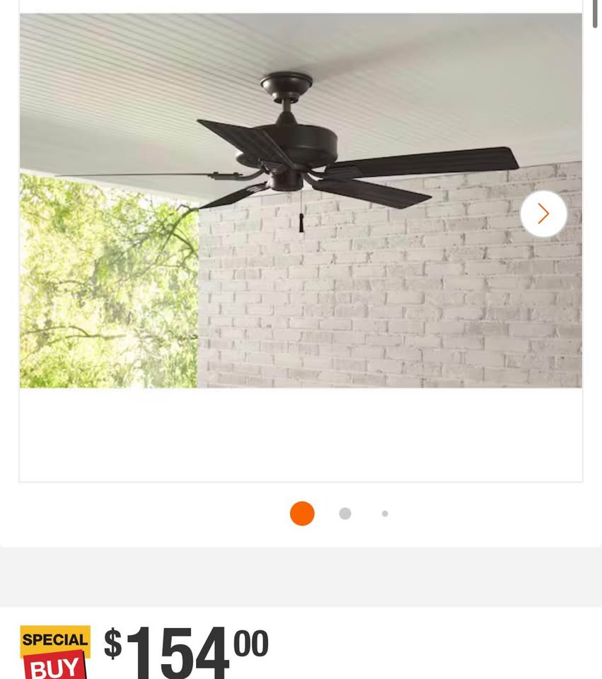 Hampton Bay Barrow Island 52” Indoor/Outdoor Ceiling Fan