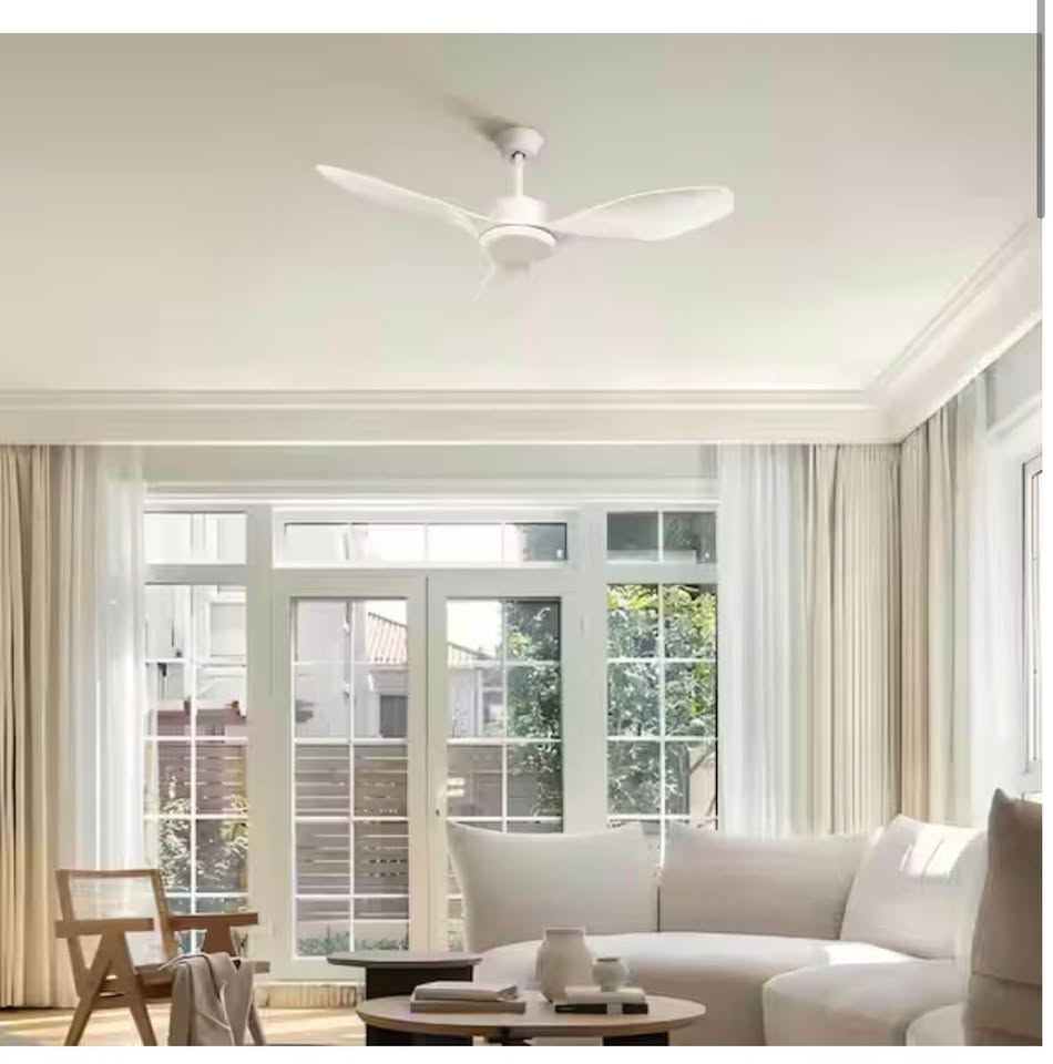 TOZING 48” Smart White Ceiling Fan w/ Remote