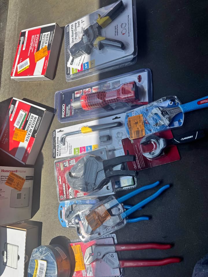 Plumbing Tools & Parts Bundle – $15 Each