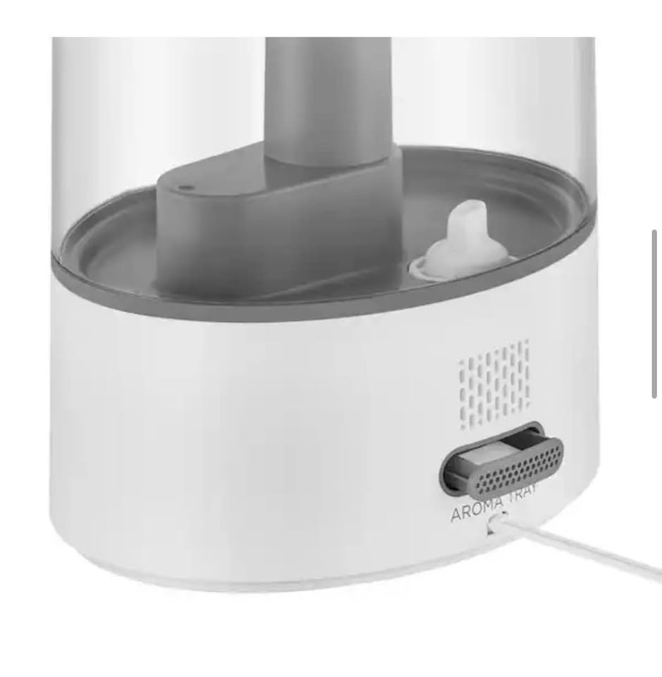 Vissani 1-Gal Cool Mist Humidifier – Dual 360° Nozzle, White