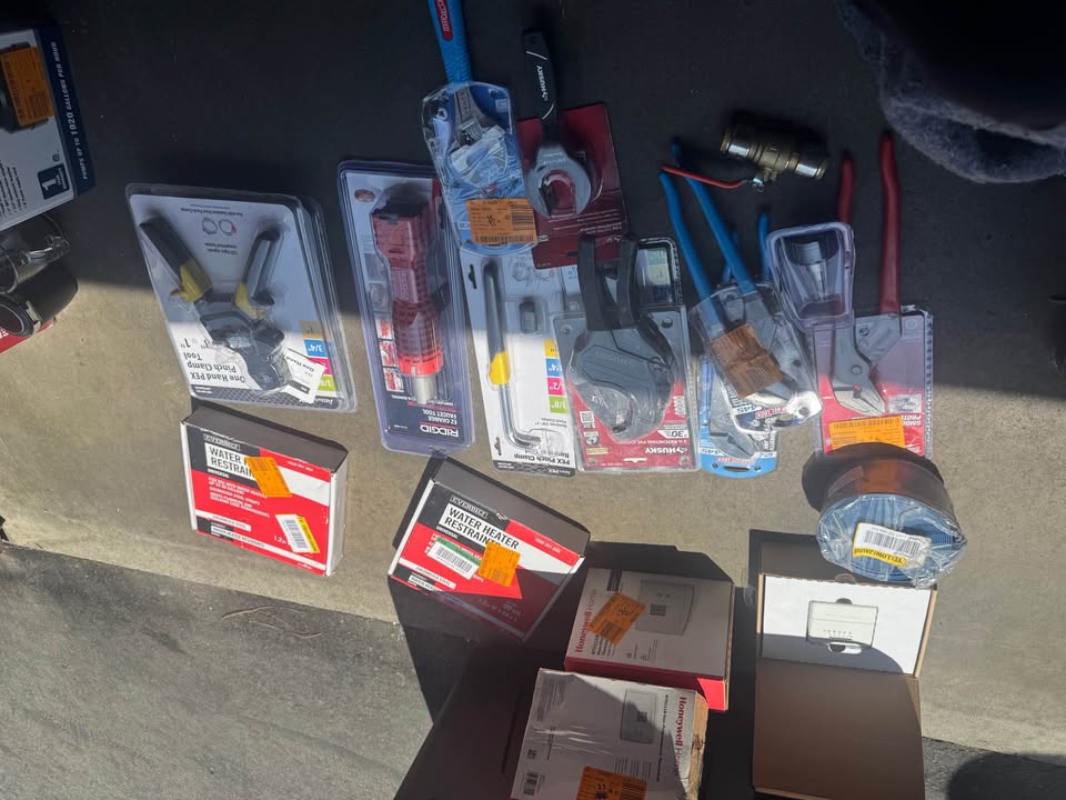 Plumbing Tools & Parts Bundle – $15 Each
