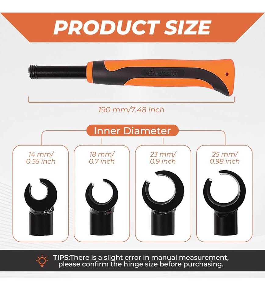 Swozzto Door Hinge Gap Adjusting Tool Kit – 4 Sizes Heavy Duty Door Alignment Wrench