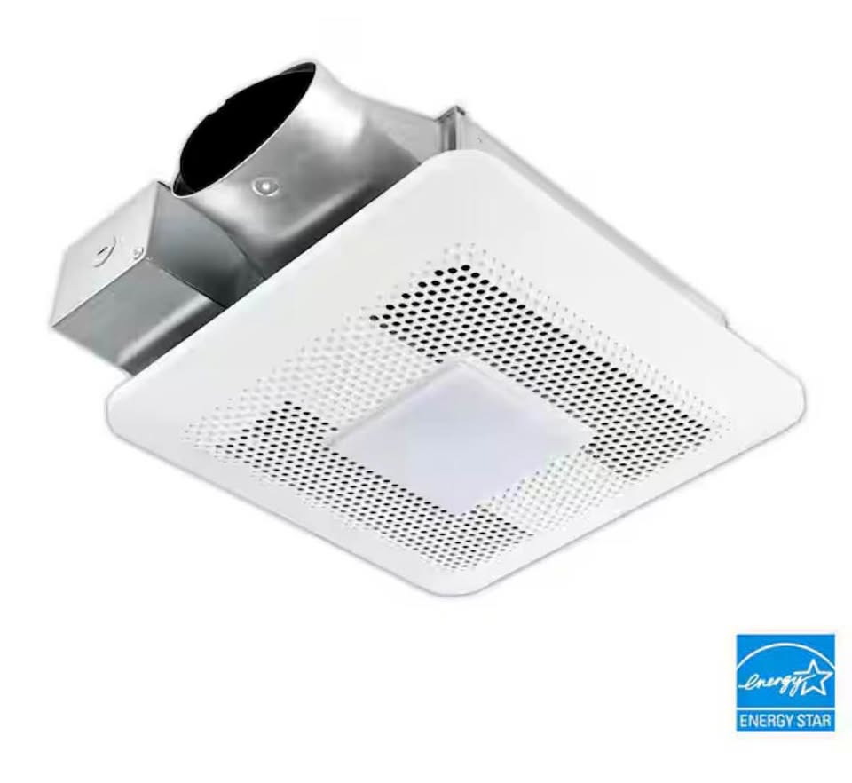 Panasonic WhisperThin LED 80-100 CFM Bathroom Exhaust Fan Low Profile