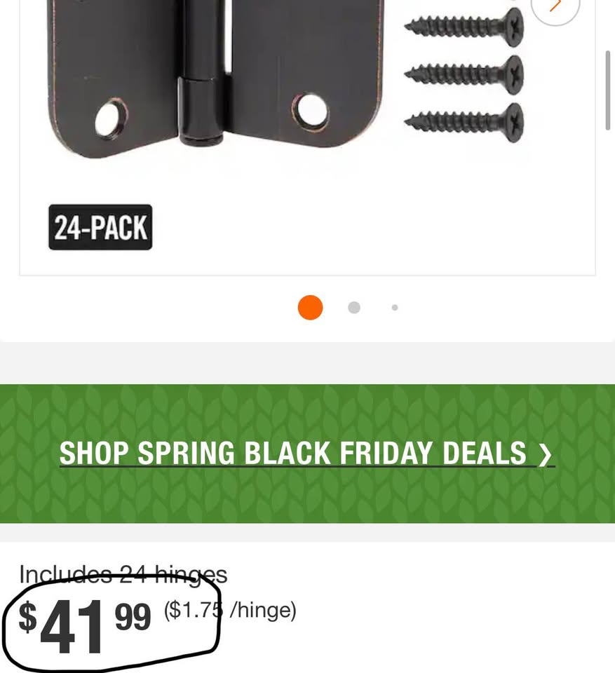Everbilt 24-Pack Oil-Rubbed Bronze Door Hinges 3.5” x 5/8”