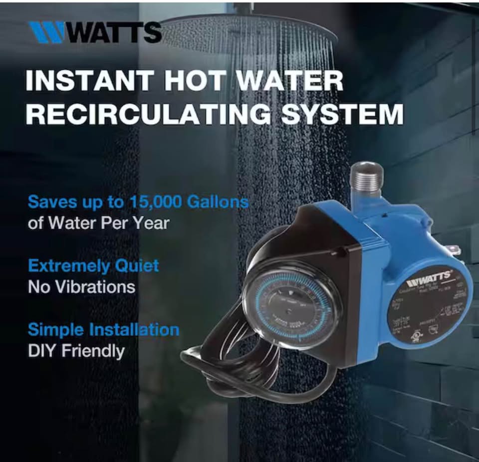 Watts Hot Water Recirculation System w/ 24Hr Programmable Timer