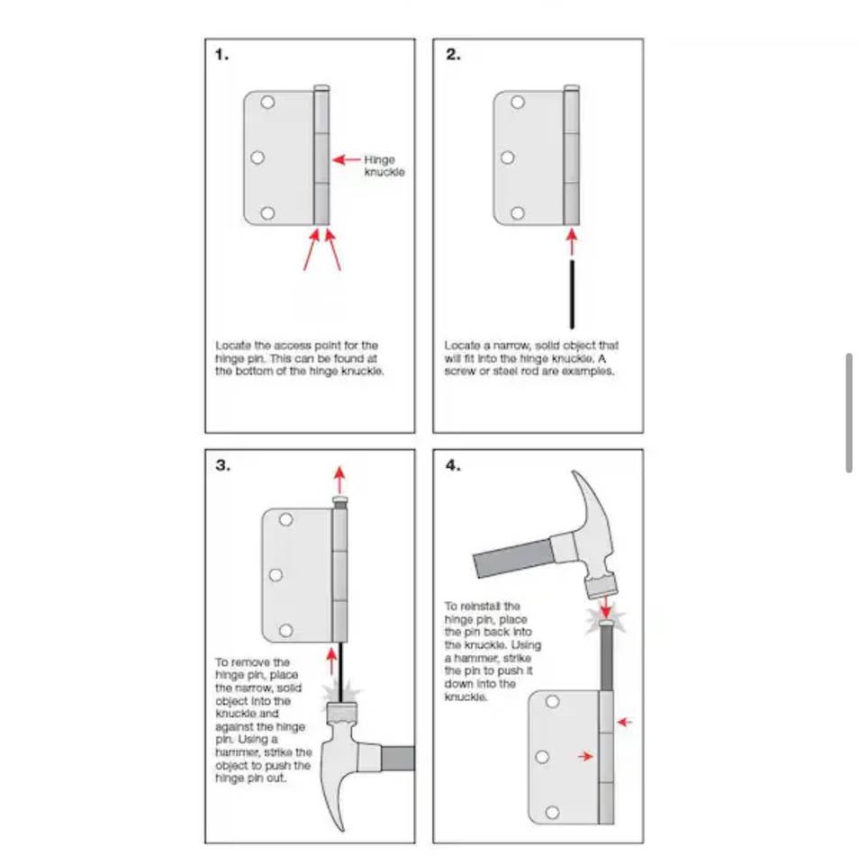 Everbilt 24-Pack Oil-Rubbed Bronze Door Hinges 3.5” x 5/8”