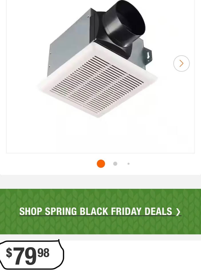 Commercial Electric 80 CFM 1.5 Sone Bathroom Exhaust Fan