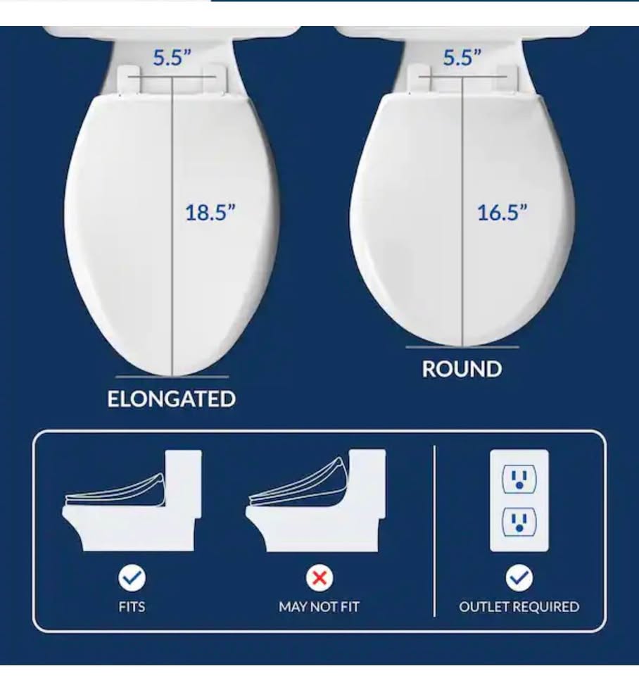 BIO BIDET HD-7500 Electric Bidet Seat for Elongated Toilets with remote control (White)