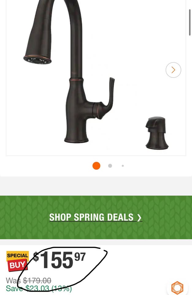 Pfister Rosslyn Pull-Down Kitchen Faucet Tuscan Bronze