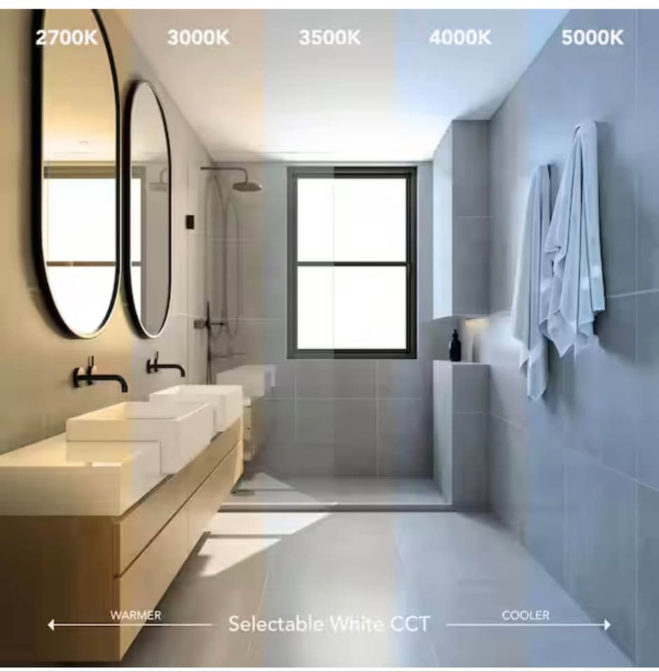 Commercial Electric 50 CFM Bathroom Exhaust Fan w/ LED Light & Night Light, ENERGY STAR