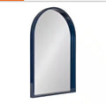Kate and Laurel Travis Navy Blue 20 in. W x 30 in. H Arch MDF Wall Mirror