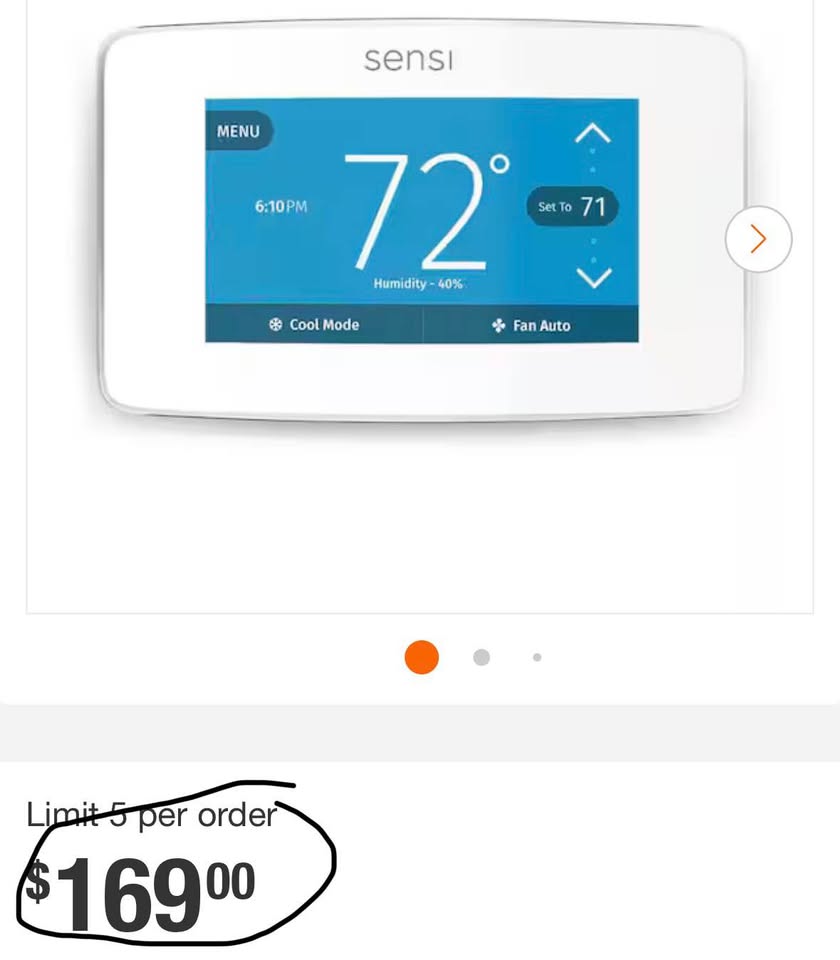 Copeland Sensi Touch WiFi Smart Thermostat w/ Color Display