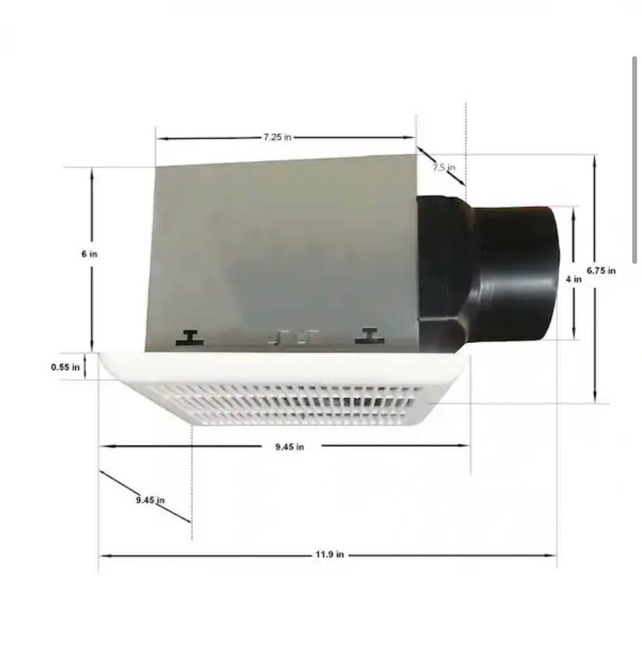 Commercial Electric 80 CFM 1.5 Sone Bathroom Exhaust Fan