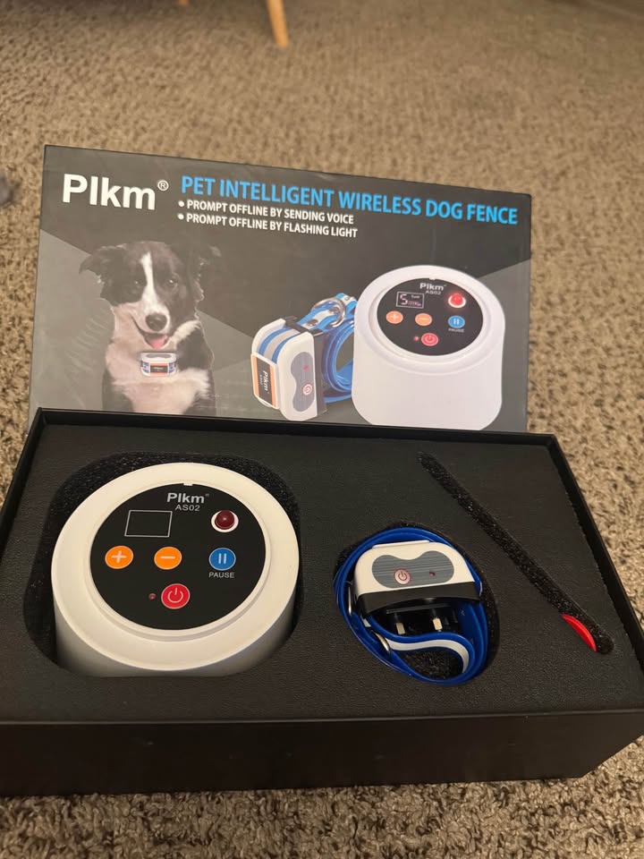 Plkm Wireless Dog Fence – 2025 Smart Electric Pet Containment with 360° Signal & Battery Display