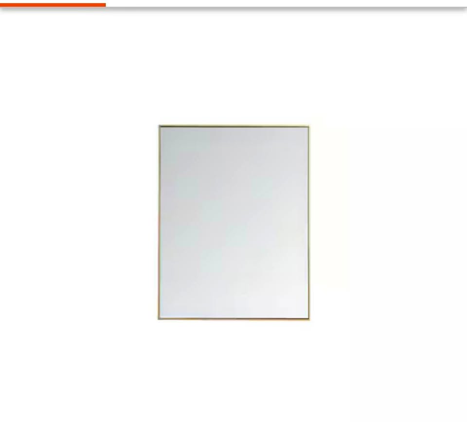 Brass 36 in. W x 48 in. H Rectangle Vanity Mirror