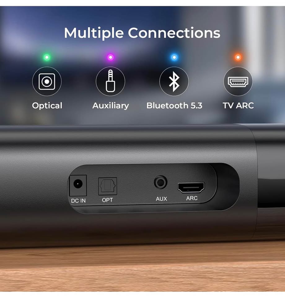 Assistrust KY-8000 Bluetooth Soundbar for Smart TV – Detachable, Multi-Connection