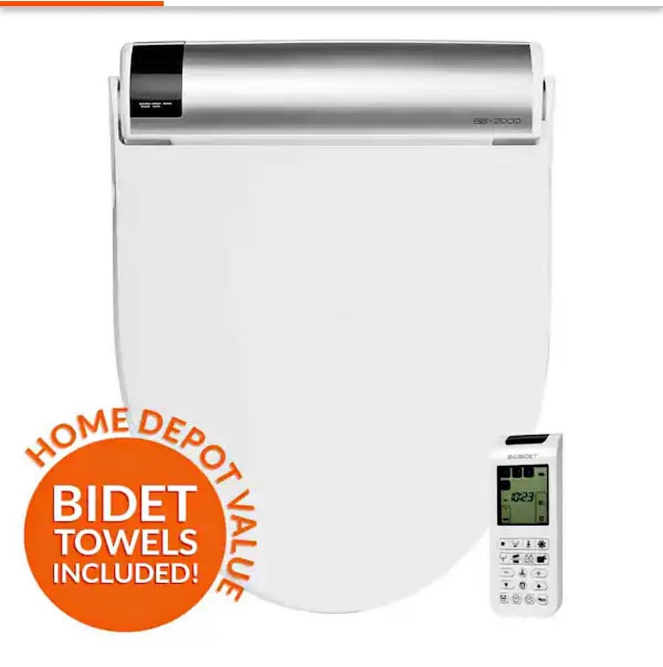 BIO BIDET Bliss BB-2000 Electric Bidet Seat White Elongated Bidet Seat